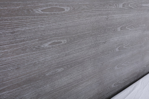 Modrest Charlene Modern Grey Elm & Stainless Steel Bed Model VGVCBD008A-LOW-GRY