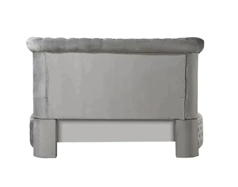 Gaiva Gray Velvet Eastern King Bed Model BD00966EK By ACME Furniture