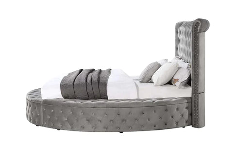 Gaiva Gray Velvet Queen Bed Model BD00967Q By ACME Furniture