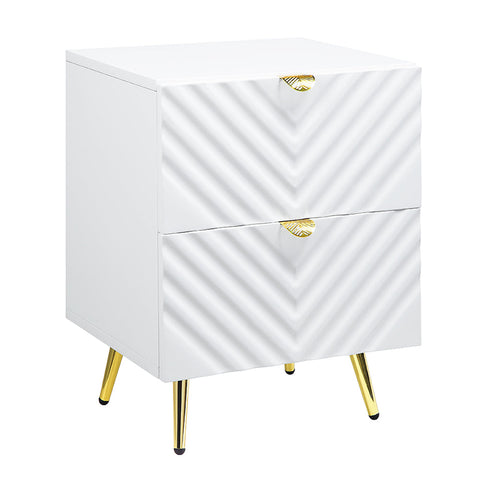 ACME Gaines White High Gloss Nightstand Model BD01035
