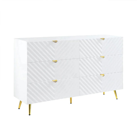 Gaines White High Gloss Finish Dresser Model BD01037 By ACME Furniture