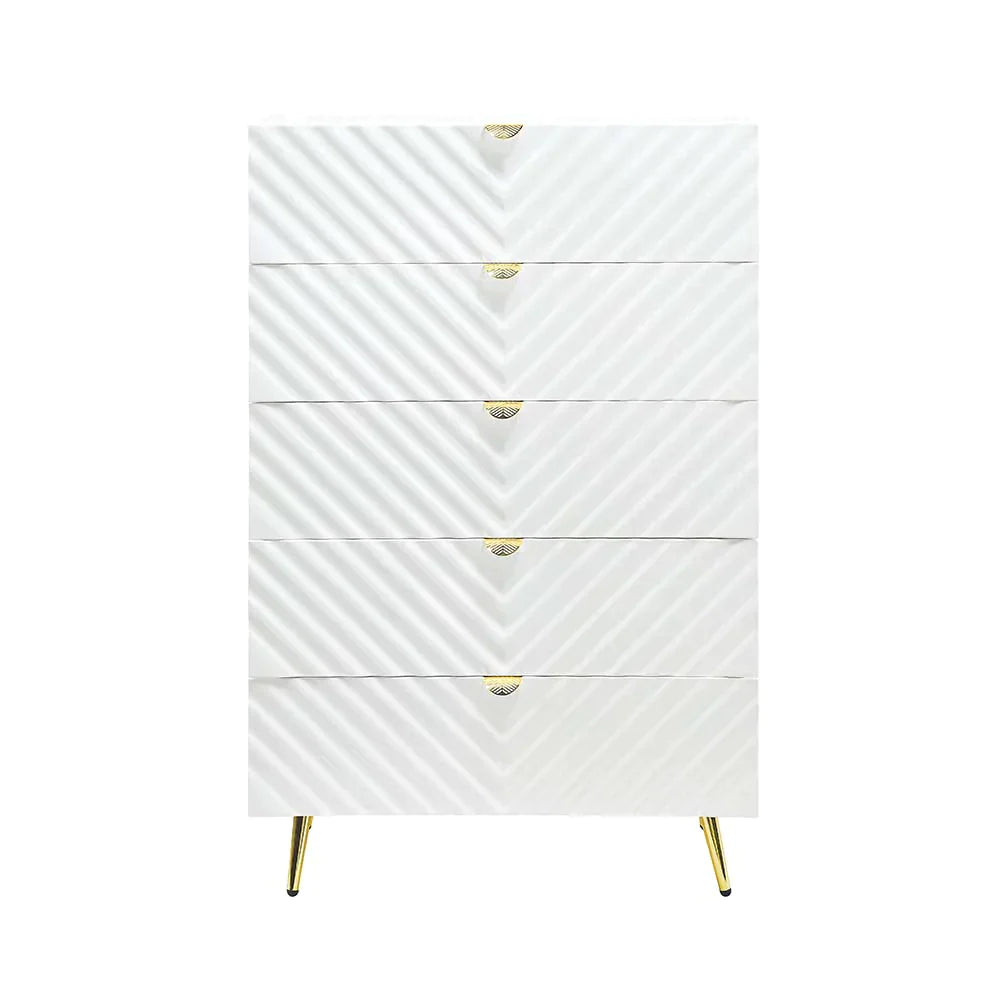 Gaines White High Gloss Finish Chest Model BD01038 By ACME Furniture