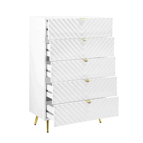 Gaines White High Gloss Finish Chest Model BD01038 By ACME Furniture