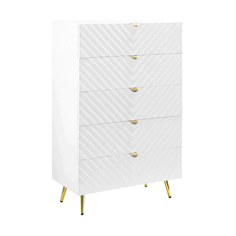 Gaines White High Gloss Finish Chest Model BD01038 By ACME Furniture