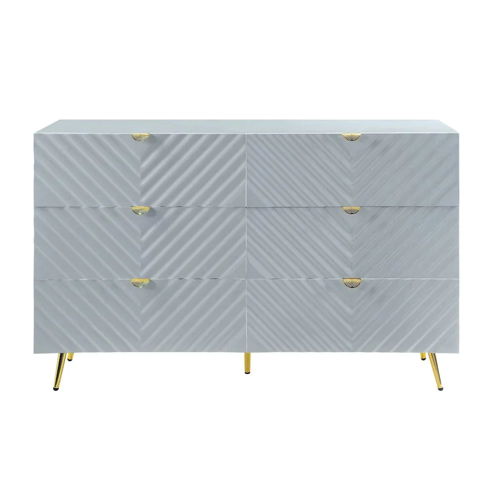 Gaines Gray High Gloss Finish Dresser Model BD01043 By ACME Furniture