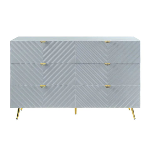 Gaines Gray High Gloss Finish Dresser Model BD01043 By ACME Furniture