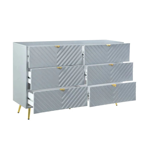 Gaines Gray High Gloss Finish Dresser Model BD01043 By ACME Furniture