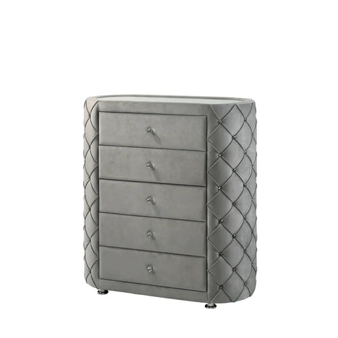 Perine Gray Velvet Chest Model BD01066 By ACME Furniture