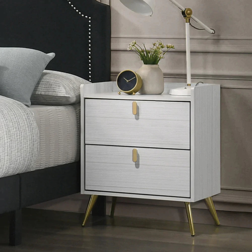 Zeena White Finish Nightstand Model BD01177 By ACME Furniture