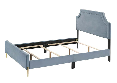 Milla Light Blue Velvet Queen Bed Model BD01181Q By ACME Furniture