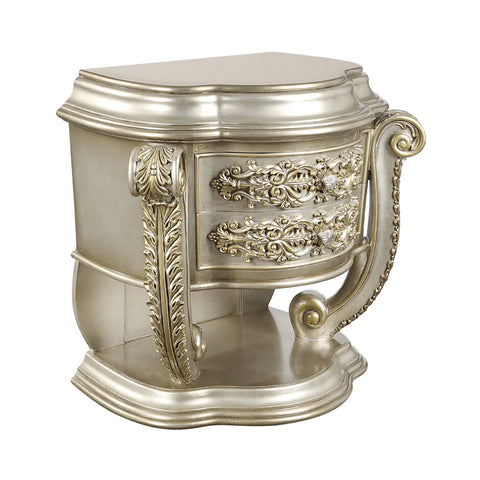 Danae Champagne & Gold Finish Nightstand Model BD01235 By ACME Furniture