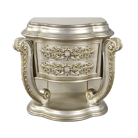 Danae Champagne & Gold Finish Nightstand Model BD01235 By ACME Furniture
