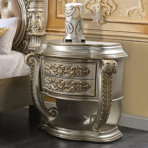 Danae Champagne & Gold Finish Nightstand Model BD01235 By ACME Furniture