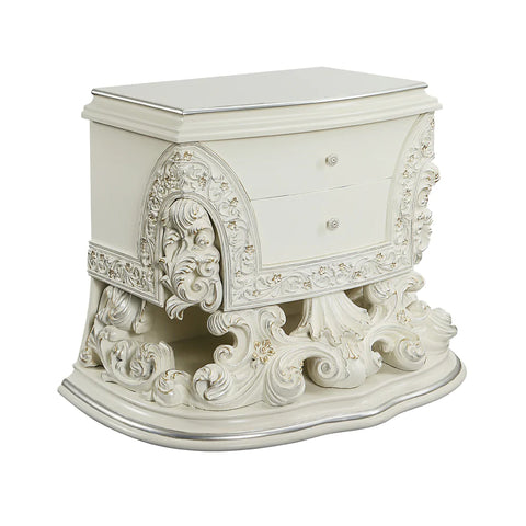Adara Antique White Finish Nightstand Model BD01249 By ACME Furniture