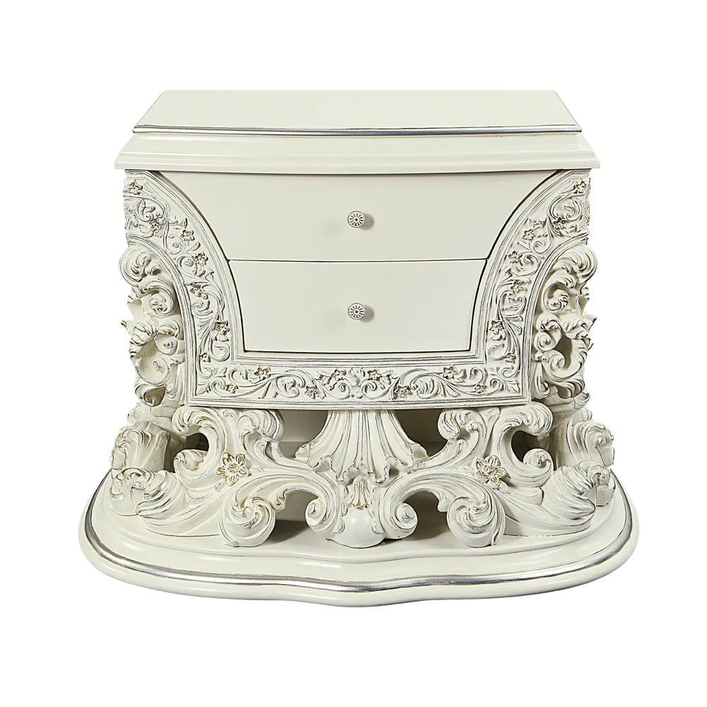 Adara Antique White Finish Nightstand Model BD01249 By ACME Furniture