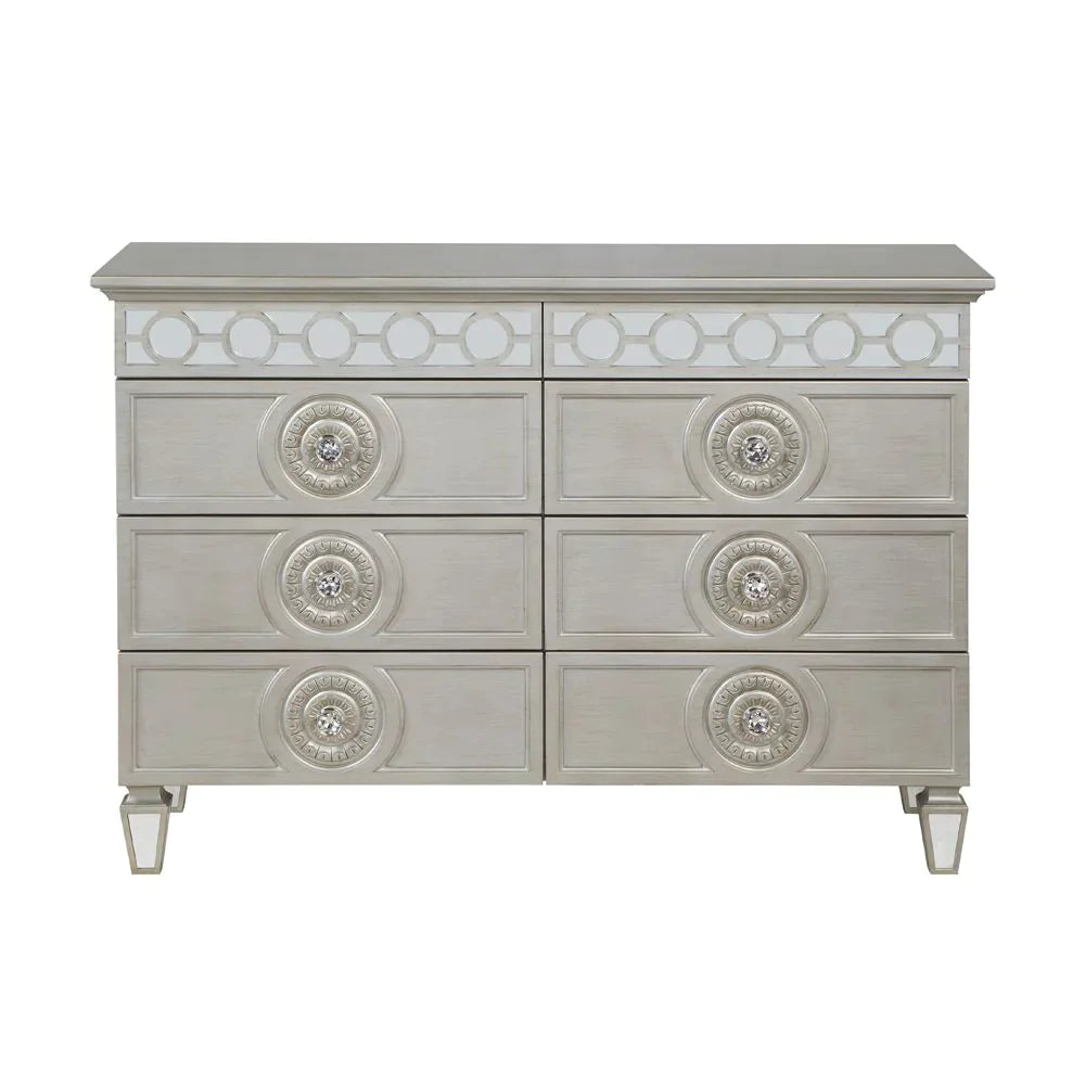 Varian Silver & Mirrored Finish Dresser Model BD01281 By ACME Furniture