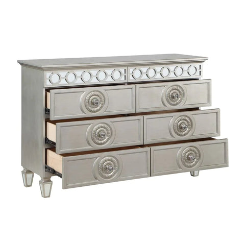 Varian Silver & Mirrored Finish Dresser Model BD01281 By ACME Furniture