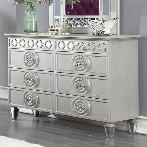Varian Silver & Mirrored Finish Dresser Model BD01281 By ACME Furniture