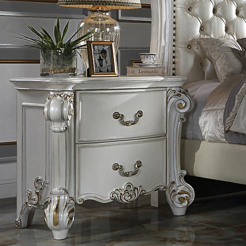 Vendome Antique Pearl Finish Nightstand Model BD01340 By ACME Furniture