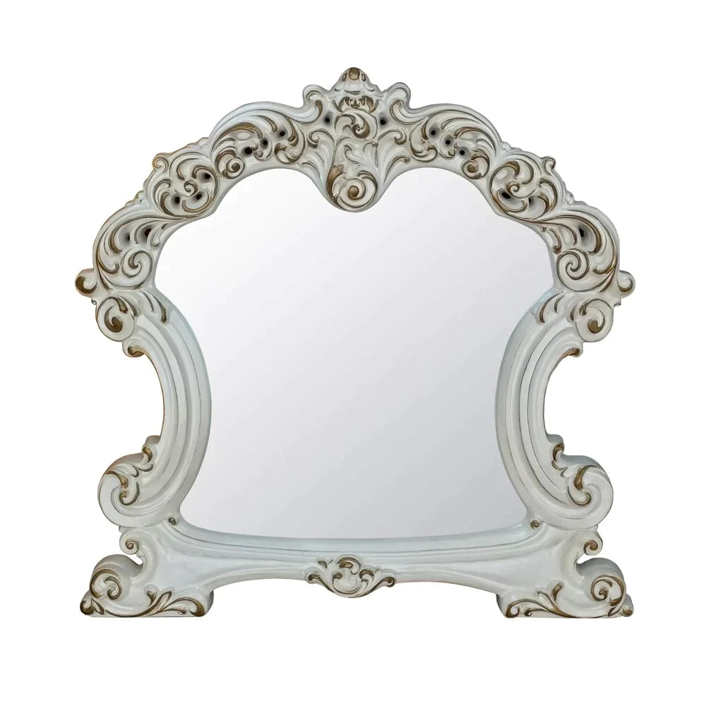 Vendom Antique Pearl Finish Mirror Model BD01341 By ACME Furniture
