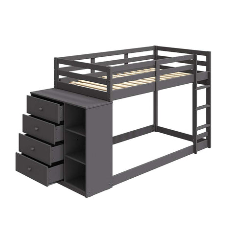 ACME Gaston Gray Finish Gaston Twin/Twin Bunk Bed Model BD01372