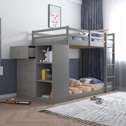 ACME Gaston Gray Finish Gaston Twin/Twin Bunk Bed Model BD01372