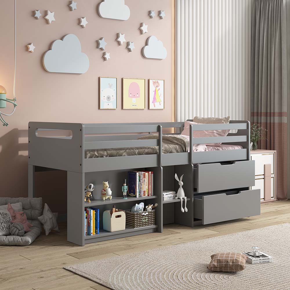 ACME Fabiana Gray Finish Fabiana Twin Loft Bed  Model BD01375