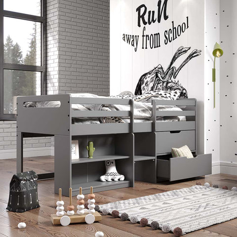 ACME Fabiana Gray Finish Fabiana Twin Loft Bed  Model BD01375