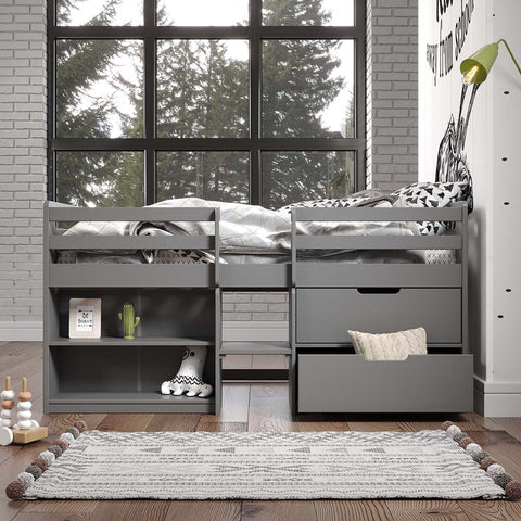 ACME Fabiana Gray Finish Fabiana Twin Loft Bed  Model BD01375