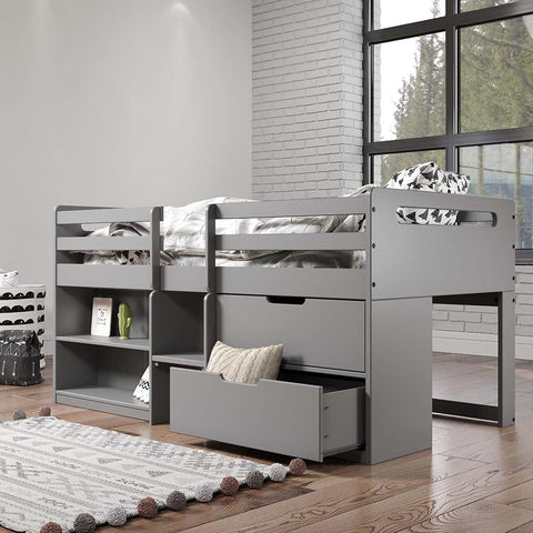 ACME Fabiana Gray Finish Fabiana Twin Loft Bed  Model BD01375