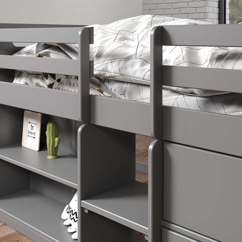 ACME Fabiana Gray Finish Fabiana Twin Loft Bed  Model BD01375