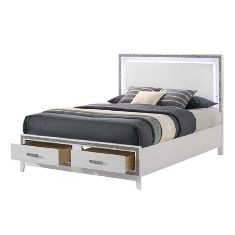ACME Haiden LED & White Finish Haiden Queen Bed Model BD01425Q