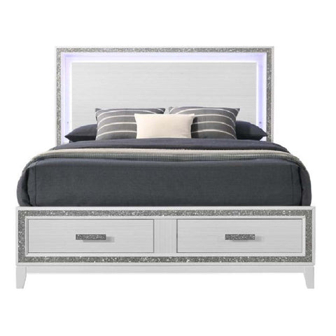 ACME Haiden LED & White Finish Haiden Queen Bed Model BD01425Q
