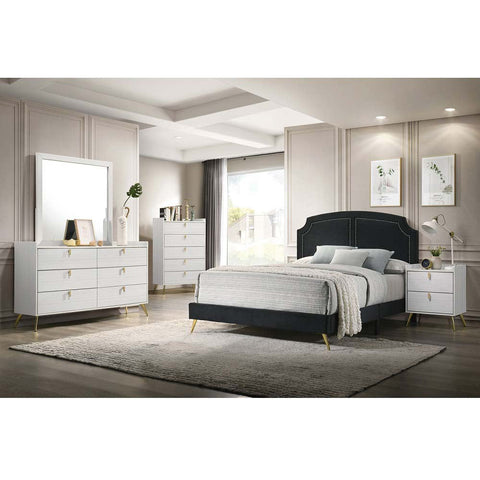 ACME Zeena Black Velvet Zeena Full Bed Model BD01461F