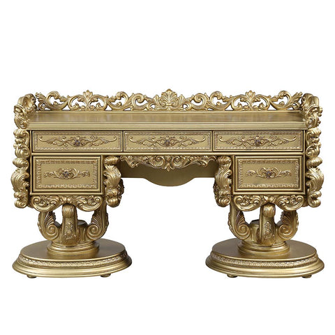 ACME Bernadette Gold Finish Bernadette Vanity Desk Model BD01477