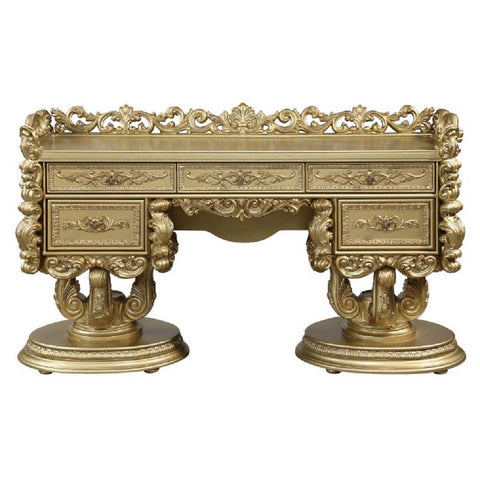 ACME Bernadette Gold Finish Bernadette Vanity Desk Model BD01477