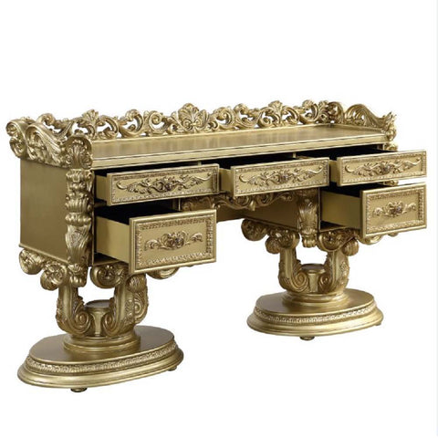 ACME Bernadette Gold Finish Bernadette Vanity Desk Model BD01477