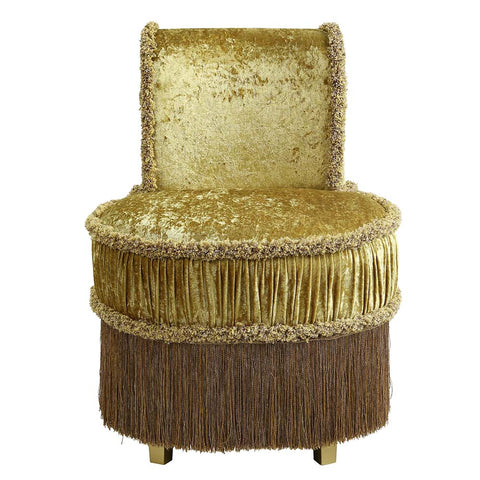 ACME Bernadette Gold Finish Bernadette Vanity Stool Model BD01478