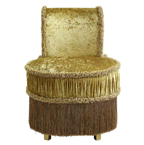 ACME Bernadette Gold Finish Bernadette Vanity Stool Model BD01478