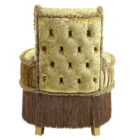 ACME Bernadette Gold Finish Bernadette Vanity Stool Model BD01478