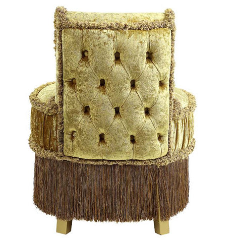 ACME Bernadette Gold Finish Bernadette Vanity Stool Model BD01478