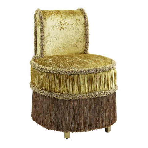 ACME Bernadette Gold Finish Bernadette Vanity Stool Model BD01478