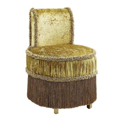 ACME Bernadette Gold Finish Bernadette Vanity Stool Model BD01478