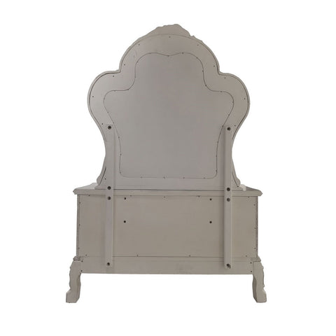 ACME Dresden Bone White Finish Dresden  Mirror Model BD01676
