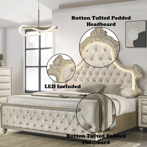 Lucienne Queen Bed W/LED
