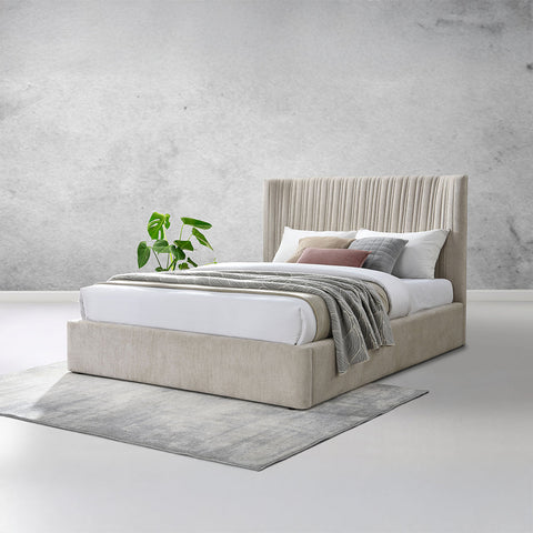 ACME Loren Beige Linen Queen Bed Model BD04572Q