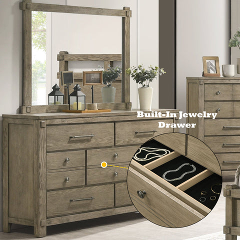 ACME Colton Antique White Oak Dresser Model BD05295