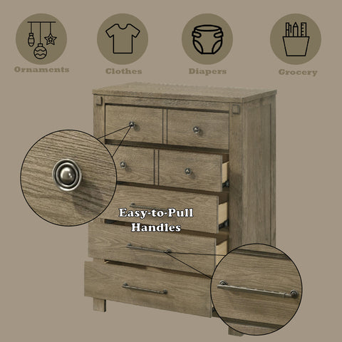 ACME Colton Antique White Oak Chest Model BD05296