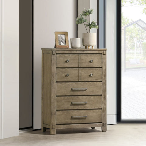 ACME Colton Antique White Oak Chest Model BD05296