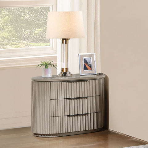 ACME Leanna Light Oak Nightstand with USB Port Model BD05433